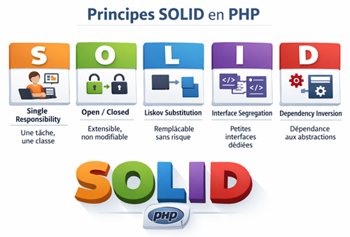 POO en PHP avec SOLID: SRP, OCP, LSP, ISP et DIP